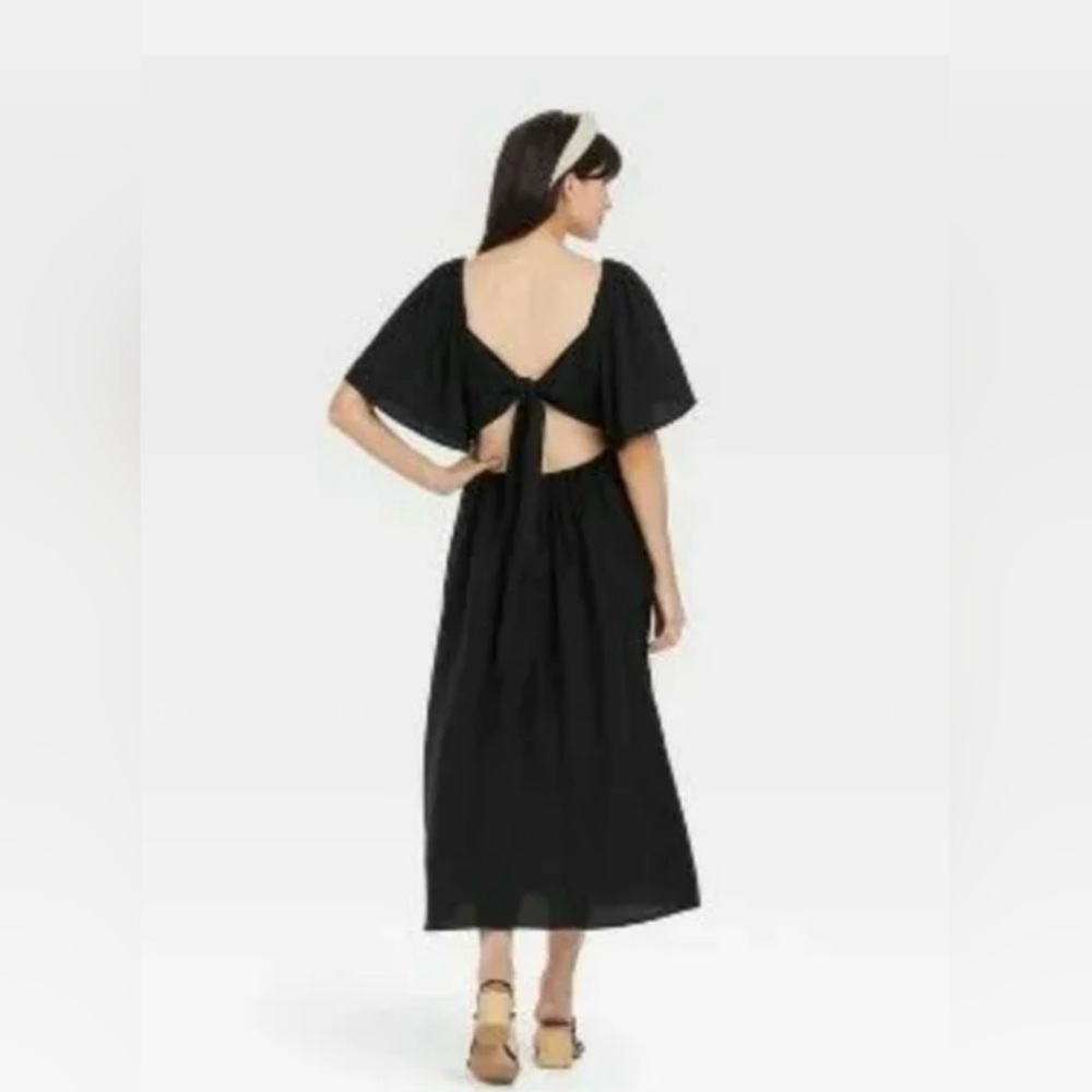 a new day Black Backless Dress